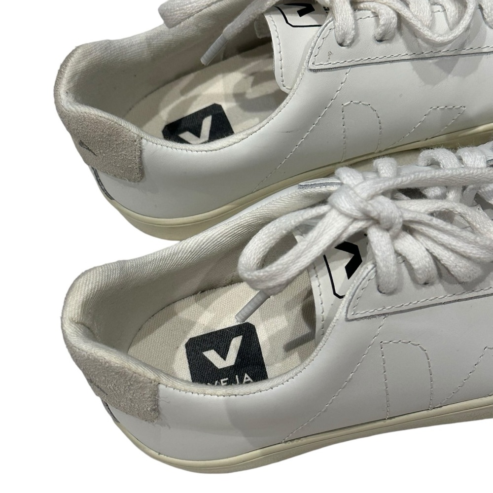 Veja Esplar Extra White Leather Sneakers Size US 6 - Picture 10 of 15